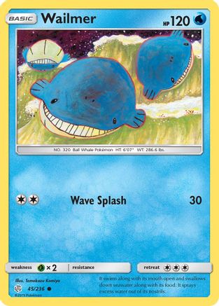 Wailmer 045 SM Cosmic Eclipse - Common