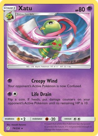 Xatu - Reverse Holofoil SM Cosmic Eclipse - Rare