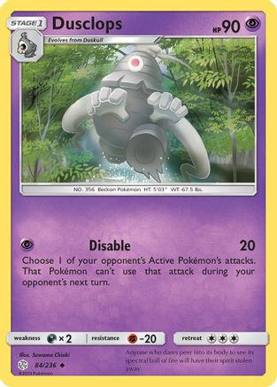 Dusclops/236 - Reverse Holofoil SM Cosmic Eclipse - Uncommon