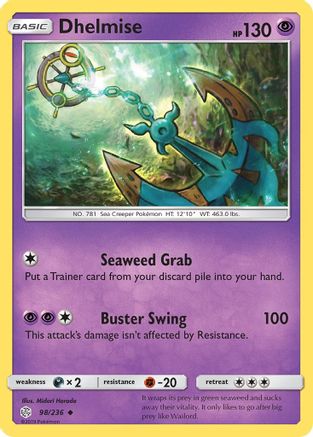 Dhelmise/236 - Reverse Holofoil SM Cosmic Eclipse - Uncommon