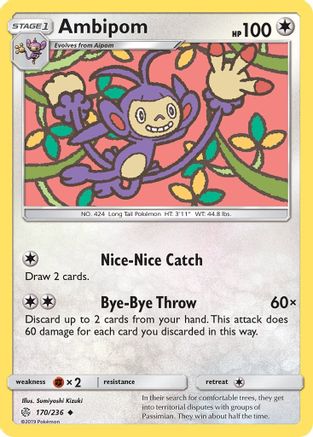 Ambipom - Reverse Holofoil SM Cosmic Eclipse - Uncommon