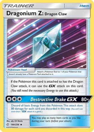 Dragonium Z: Dragon Claw 190 SM Cosmic Eclipse - Uncommon