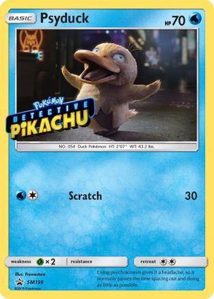 Psyduck - SM199 (Detective Pikachu Stamped) - Holofoil SM Promos - Promo