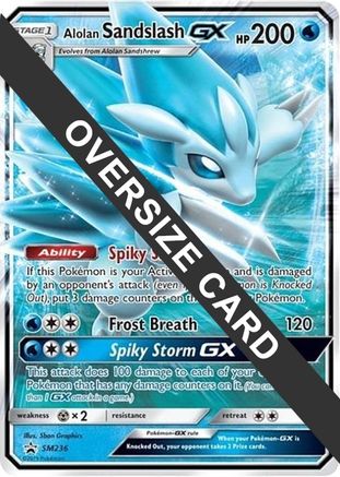 Alolan Sandslash GX - SM236 - Holofoil Jumbo Cards - Promo