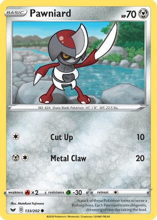 Pawniard 133 SWSH01 Sword & Shield Base Set - Common