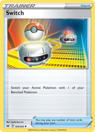 Switch 183 SWSH01 Sword & Shield Base Set - Uncommon