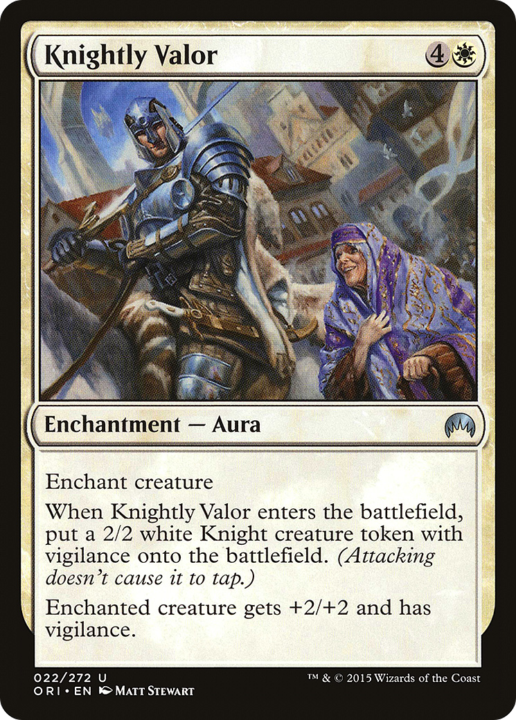 Knightly Valor (ORI-022) - Magic Origins Foil