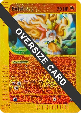 Entei - 5/12 (Box Topper)/12 - Reverse Holofoil Jumbo Cards - Promo