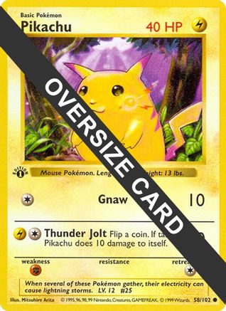 Pikachu - 58/102/102 Jumbo Cards - Promo