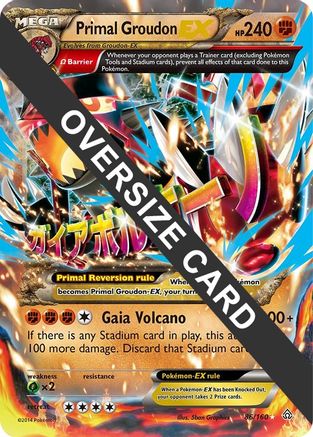 Primal Groudon EX - 86/160/160 - Holofoil Jumbo Cards - Promo