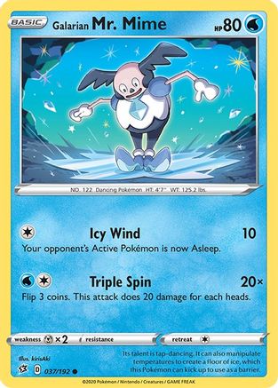 Galarian Mr. Mime 037 - Reverse Holofoil SWSH02 Rebel Clash - Common