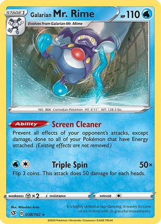 Galarian Mr. Rime 038 SWSH02 Rebel Clash - Rare