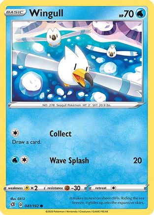 Wingull 041 - Reverse Holofoil SWSH02 Rebel Clash - Common