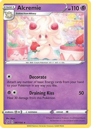 Alcremie 087 - Reverse Holofoil SWSH02 Rebel Clash - Rare