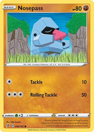 Nosepass/192 - Reverse Holofoil SWSH02 Rebel Clash - Common