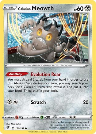 Galarian Meowth 126 SWSH02 Rebel Clash - Common