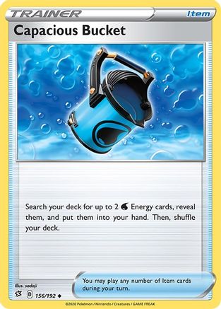 Capacious Bucket 156 - Reverse Holofoil SWSH02 Rebel Clash - Uncommon