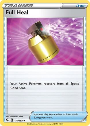 Full Heal 159 - Reverse Holofoil SWSH02 Rebel Clash - Uncommon