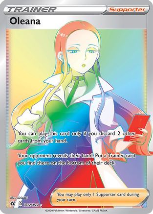 Oleana (Secret)/192 - Holofoil SWSH02 Rebel Clash - Secret Rare