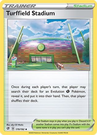 Turffield Stadium 170 - Reverse Holofoil SWSH02 Rebel Clash - Uncommon