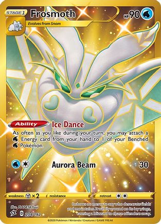 Frosmoth (Secret) 204/192 - Holofoil SWSH02 Rebel Clash - Secret Rare