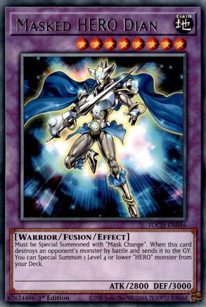 Masked HERO Dian (TOCH-EN046) - Toon Chaos 1st Edition