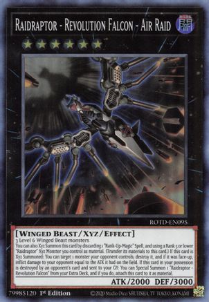 Raidraptor - Revolution Falcon - Air Raid (ROTD-EN095) - Rise of the Duelist 1st Edition