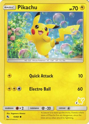 Pikachu - 19/68 (#2 Pikachu Stamped)/068 Battle Academy - Promo