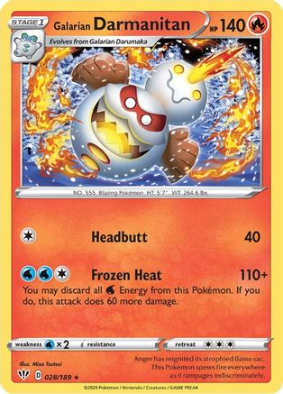 Galarian Darmanitan (28) (28) 028 SWSH03 Darkness Ablaze - Rare