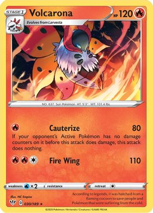 Volcarona 030 SWSH03 Darkness Ablaze - Rare