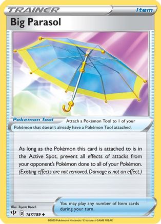 Big Parasol 157 - Reverse Holofoil SWSH03 Darkness Ablaze - Uncommon