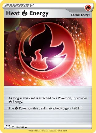 Heat R Energy 174 SWSH03 Darkness Ablaze - Uncommon