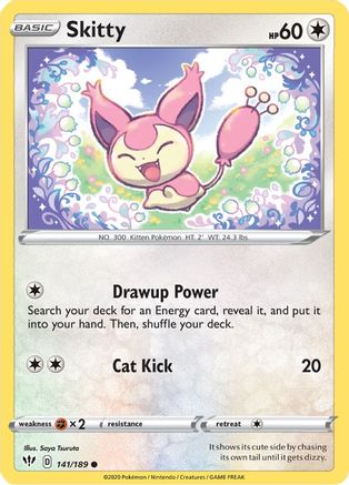 Skitty 141 SWSH03 Darkness Ablaze - Common