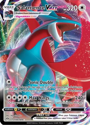 Salamence VMAX 144 - Holofoil SWSH03 Darkness Ablaze - Ultra Rare