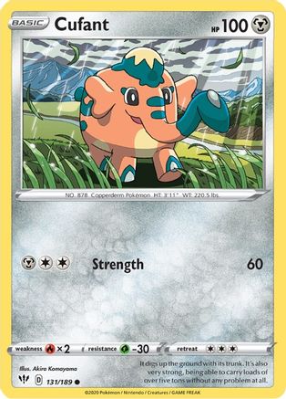 Cufant 131 - Reverse Holofoil SWSH03 Darkness Ablaze - Common