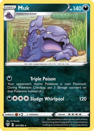 Muk 101 SWSH03 Darkness Ablaze - Rare