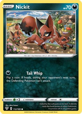 Nickit 112 SWSH03 Darkness Ablaze - Common