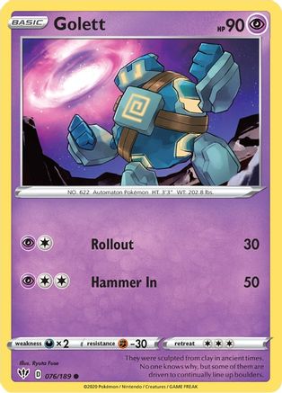 Golett 076 SWSH03 Darkness Ablaze - Common