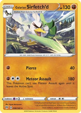 Galarian Sirfetch'd 098 SWSH03 Darkness Ablaze - Rare