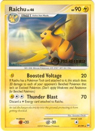 Raichu - 27/99 (Prerelease)/99 Nintendo Promos - Promo