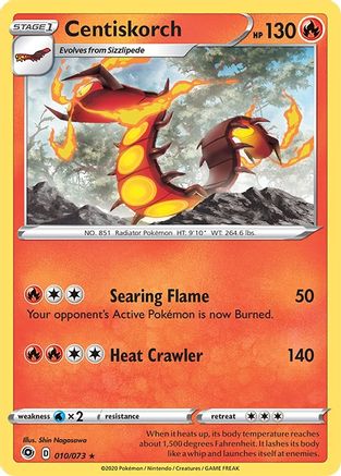 Centiskorch 010 - Holofoil Champions Path - Holo Rare