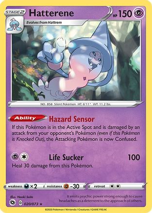 Hatterene 020 - Reverse Holofoil Champions Path - Holo Rare
