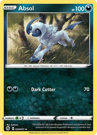 Absol 038 - Reverse Holofoil Champions Path - Uncommon