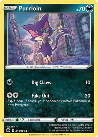 Purrloin 039 - Reverse Holofoil Champions Path - Common