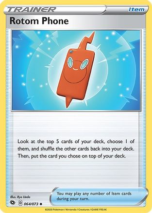 Rotom Phone 064 - Reverse Holofoil Champions Path - Uncommon