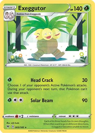 Exeggutor 005 - Reverse Holofoil SWSH04 Vivid Voltage - Rare