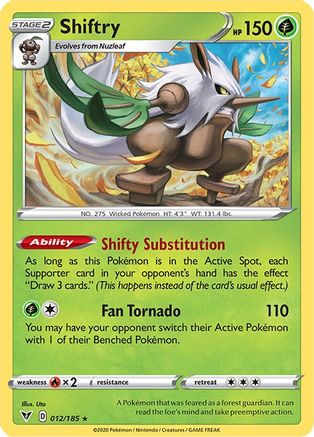Shiftry 012 SWSH04 Vivid Voltage - Rare