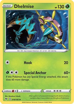 Dhelmise 019 - Reverse Holofoil SWSH04 Vivid Voltage - Uncommon