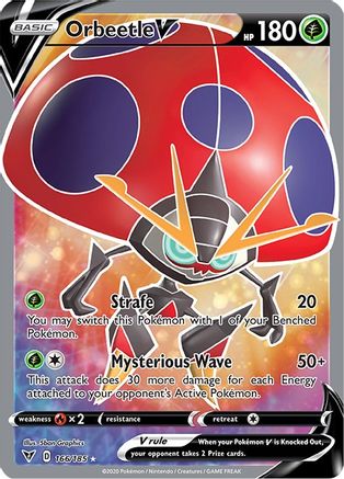 Orbeetle V (Full Art) 166 - Holofoil SWSH04 Vivid Voltage - Ultra Rare