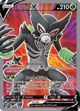 Zarude V (Full Art) 167 - Holofoil SWSH04 Vivid Voltage - Ultra Rare